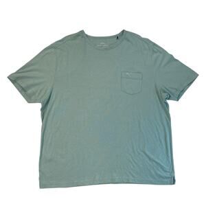 Tommy Bahama Men’s Sz XXL Pocket T Shirt Seafoam Green 100% Cotton Short Sleeve